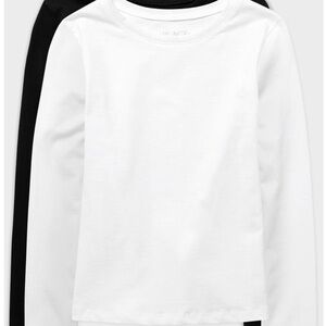 The Children's Place Black and White Long Sleeve Tees